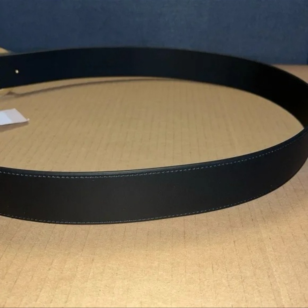 GUCCI Black leather belt with Gold GG & Pearl Buckle - Picture 7 of 7